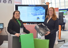  Diana Ximena Penuela Hernandez and Sylvia van den Aardweg with Newwen who are looking for Mexican export companies and help them to be ready for 2030 when packaging needs to 100% recycable